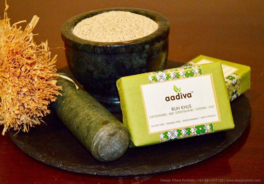 Aadiva soap label, packaging & labels by Design Pitara