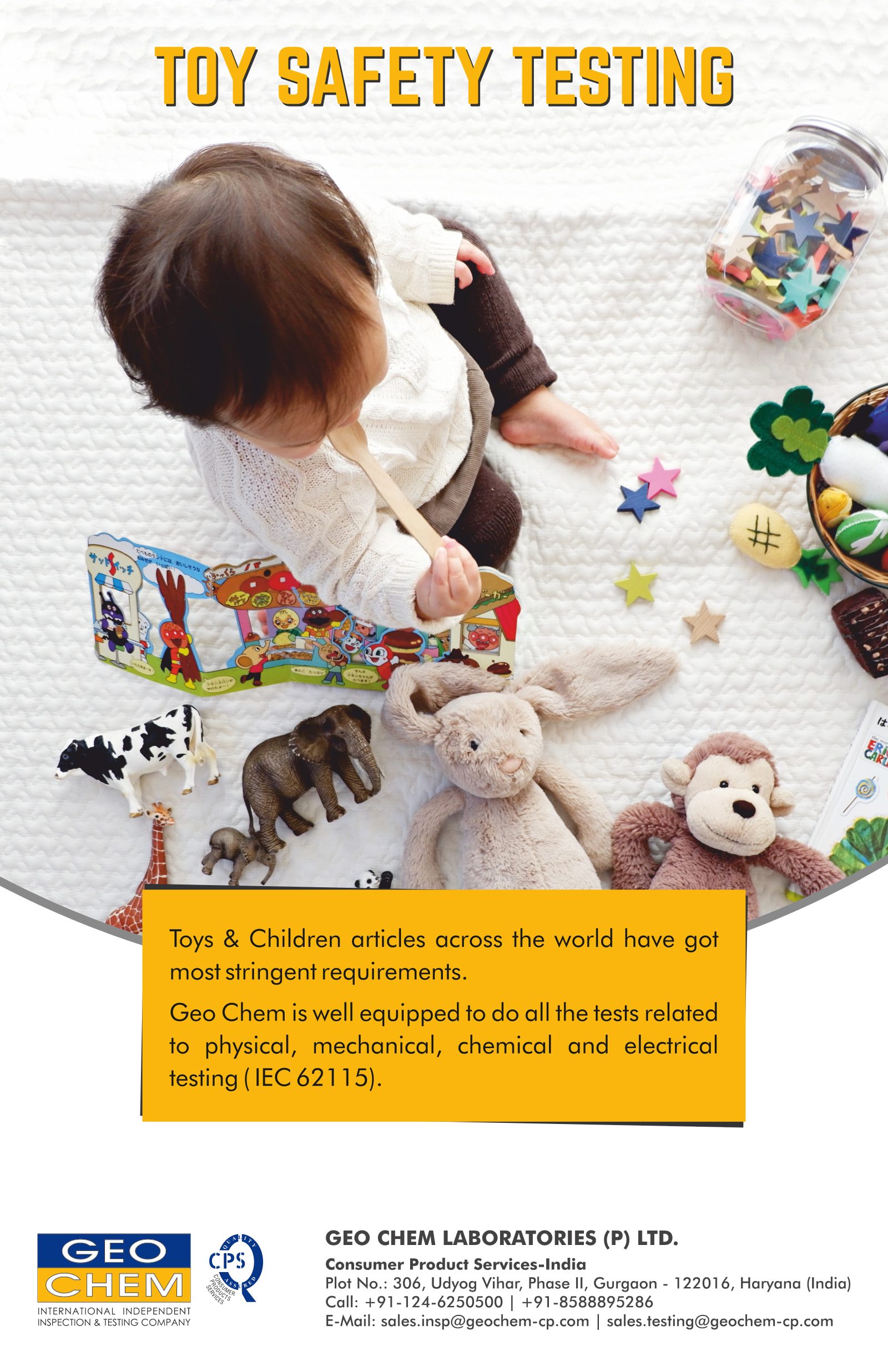 Toy safety testing, marketing material by Design Pitara