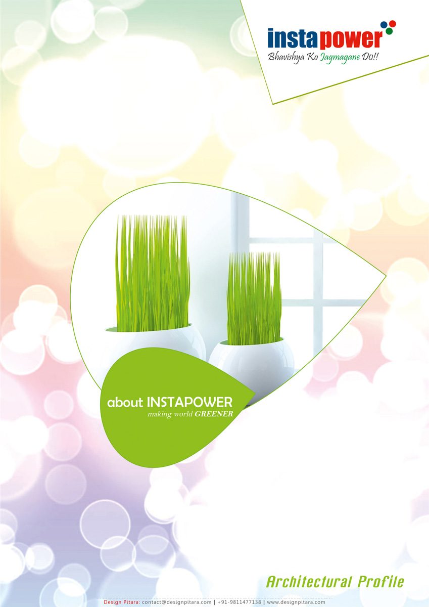 Instapower flyers, marketing material by Design Pitara